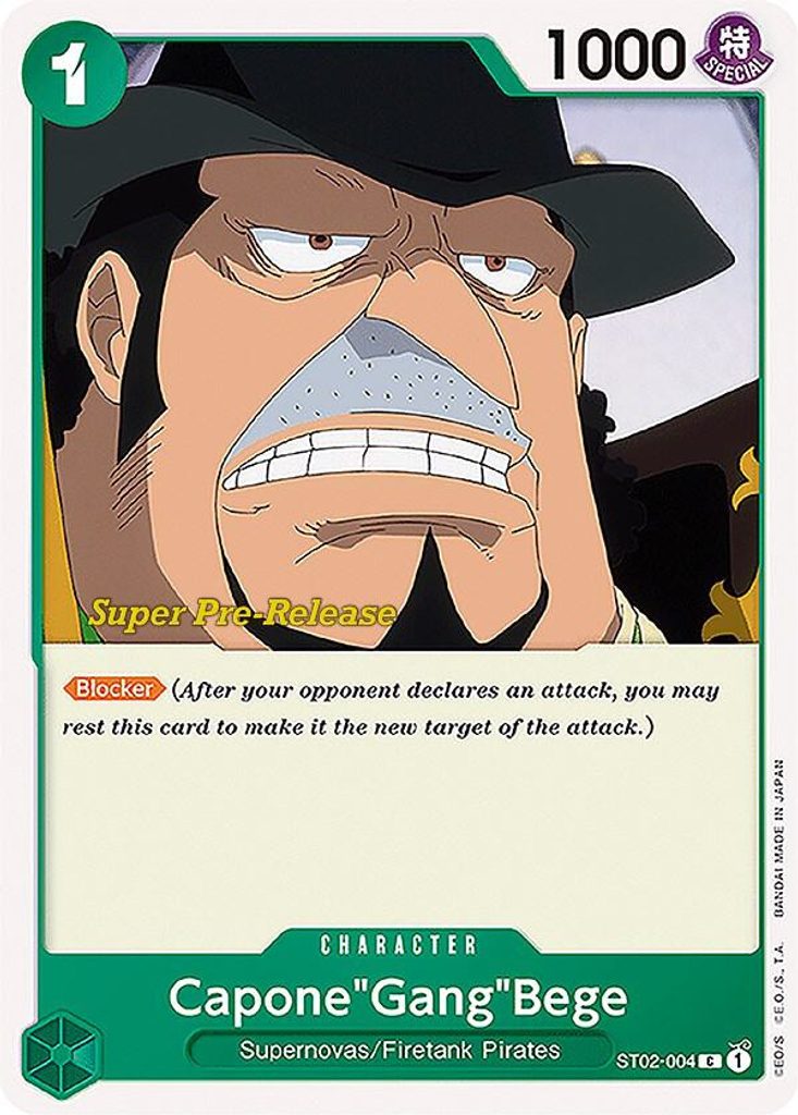 Capone Gang Bege ST02-004, the C printing from ST-02 of the One Piece Card Game