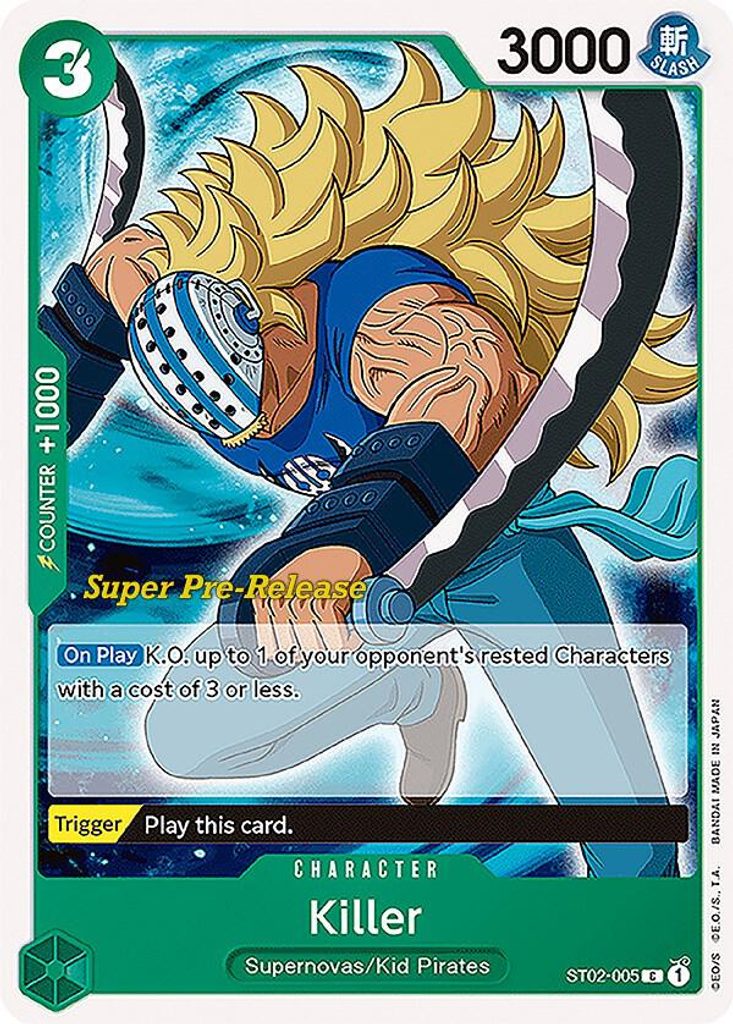 Killer ST02-005, the C printing from ST-02 of the One Piece Card Game