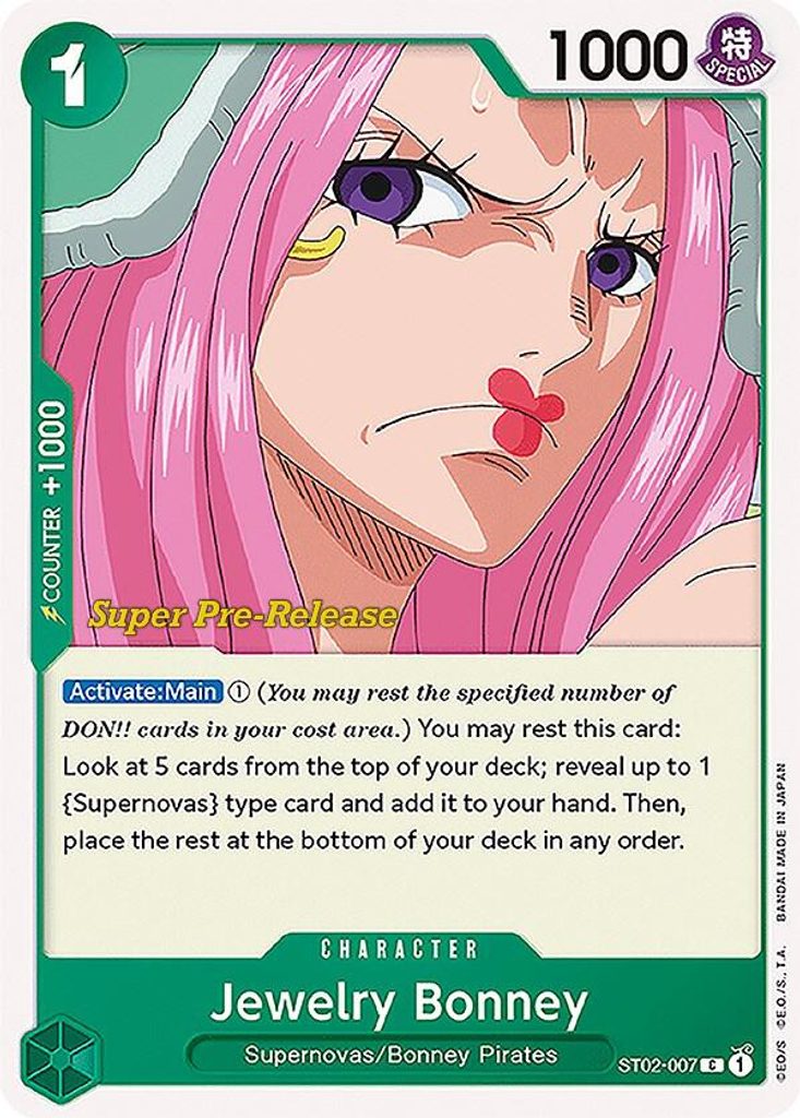 Jewelry Bonney ST02-007, the C printing from ST-02 of the One Piece Card Game