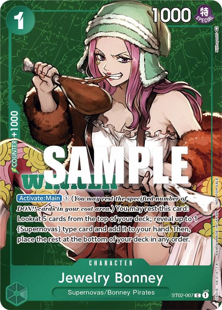 Jewelry Bonney ST02-007, the C printing from ST-02 of the One Piece Card Game