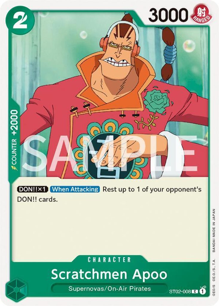 Scratchmen Apoo ST02-008, the C printing from ST-02 of the One Piece Card Game