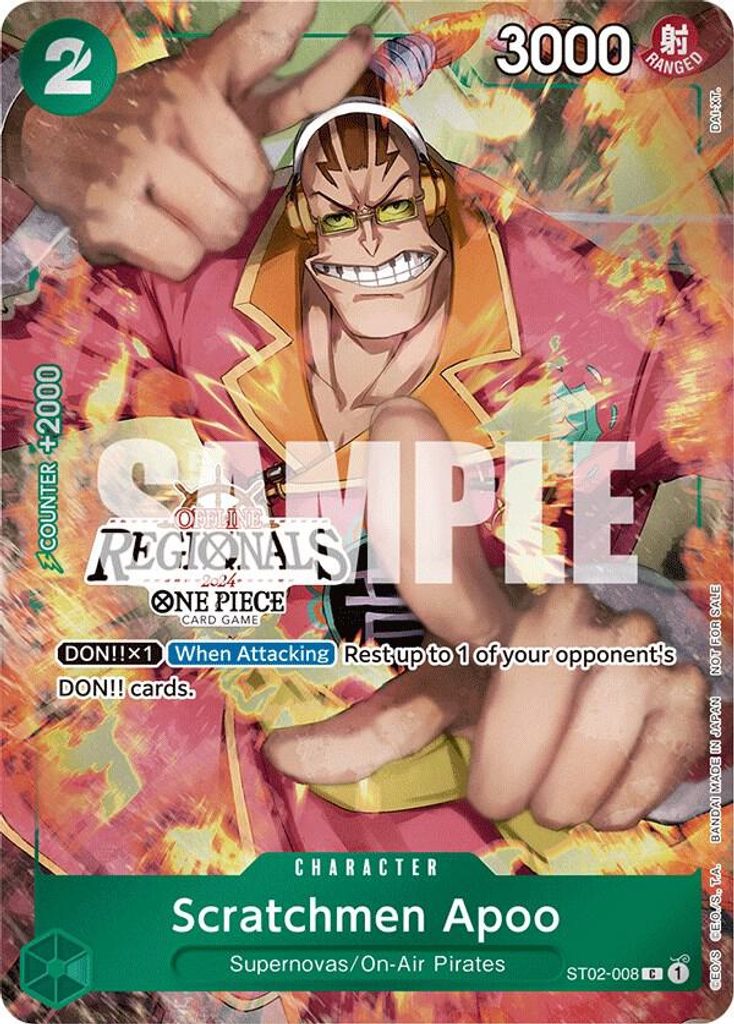 Scratchmen Apoo ST02-008, the C printing from ST-02 of the One Piece Card Game