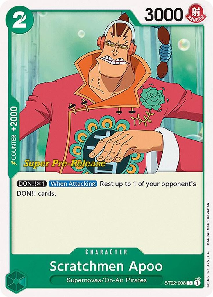 Scratchmen Apoo ST02-008, the C printing from ST-02 of the One Piece Card Game