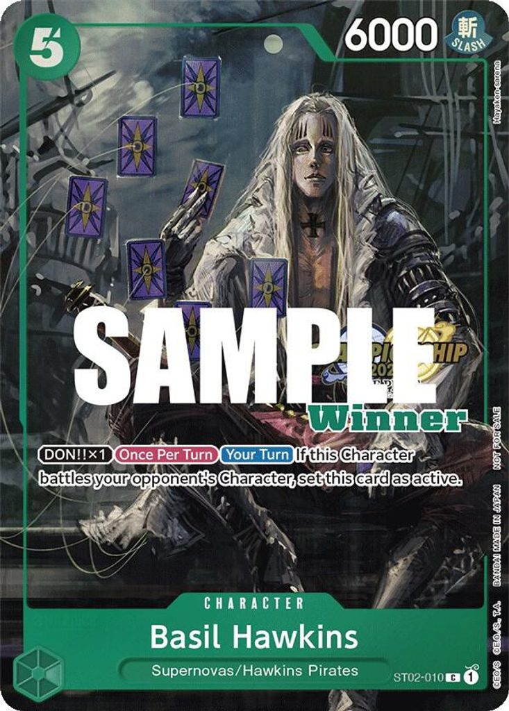 Basil Hawkins ST02-010, the C printing from ST-02 of the One Piece Card Game