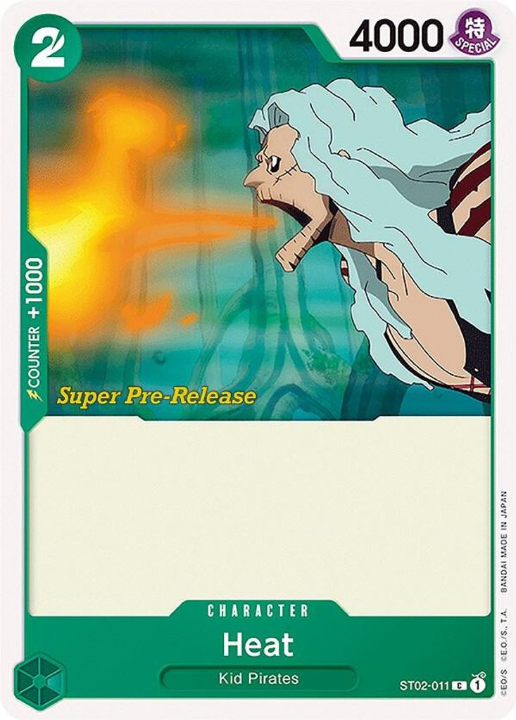 Heat ST02-011, the C printing from ST-02 of the One Piece Card Game
