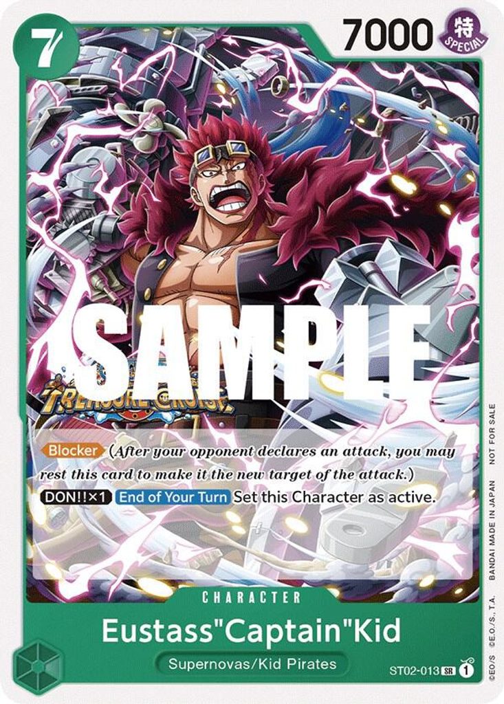 EustassCaptainKid ST02-013, the SR printing from ST-02 of the One Piece Card Game
