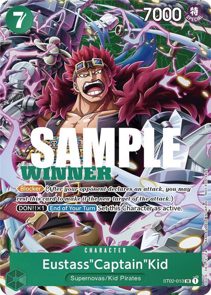 EustassCaptainKid ST02-013, the SR printing from ST-02 of the One Piece Card Game