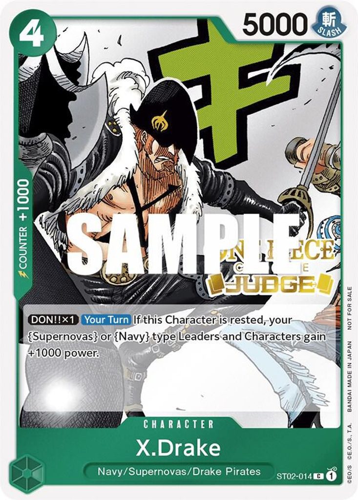 X.Drake ST02-014, the C printing from ST-02 of the One Piece Card Game