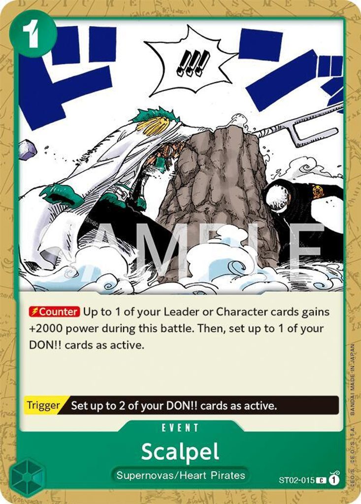Scalpel ST02-015, the C printing from ST-02 of the One Piece Card Game