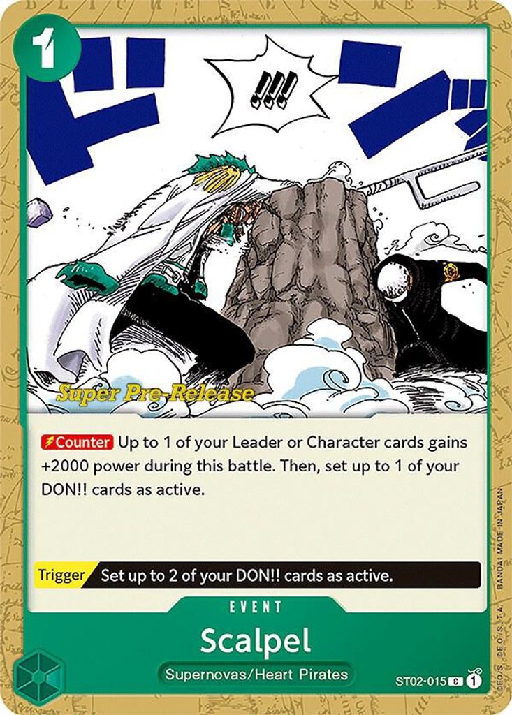 Scalpel ST02-015, the C printing from ST-02 of the One Piece Card Game