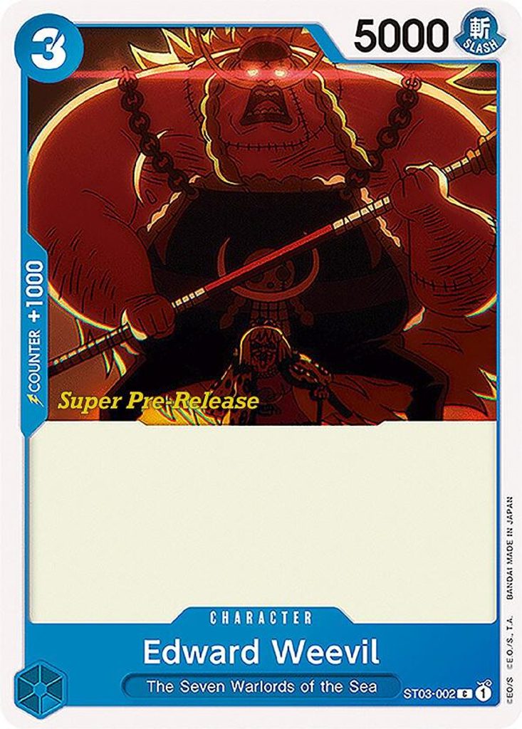 Edward Weevil ST03-002, the C printing from ST-03 of the One Piece Card Game
