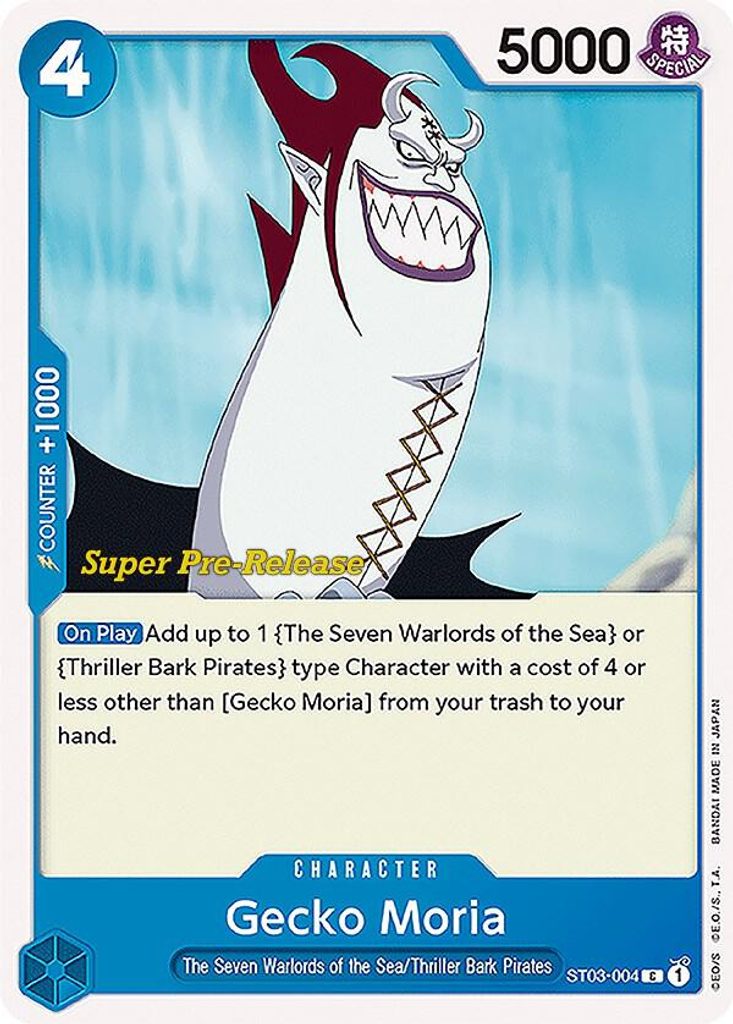 Gecko Moria ST03-004, the C printing from ST-03 of the One Piece Card Game