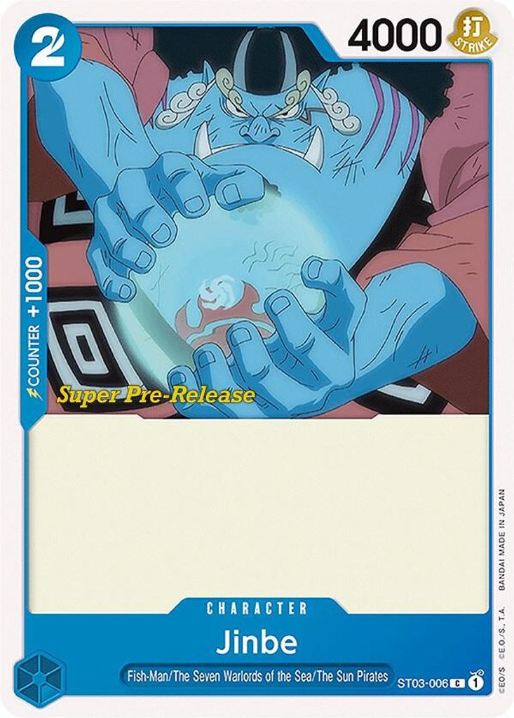 Jinbe ST03-006, the C printing from ST-03 of the One Piece Card Game