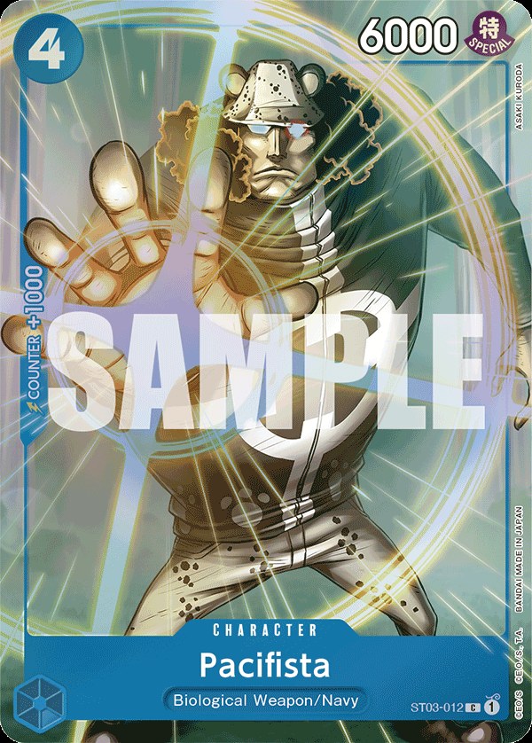 Pacifista ST03-012, the C printing from ST-03 of the One Piece Card Game