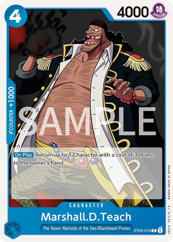 Marshall.D.Teach ST03-014, the C printing from ST-03 of the One Piece Card Game