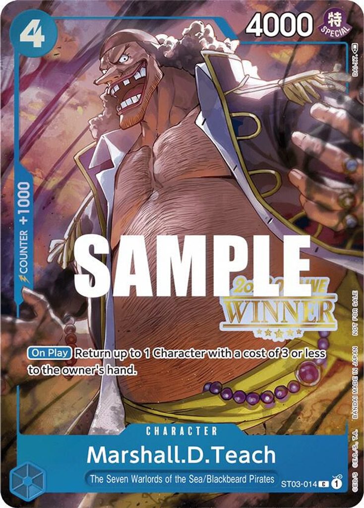 Marshall.D.Teach ST03-014, the C printing from ST-03 of the One Piece Card Game