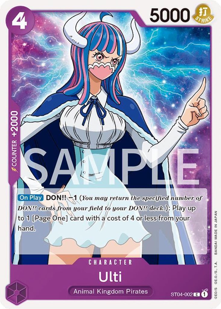 Ulti ST04-002, the C printing from ST-04 of the One Piece Card Game