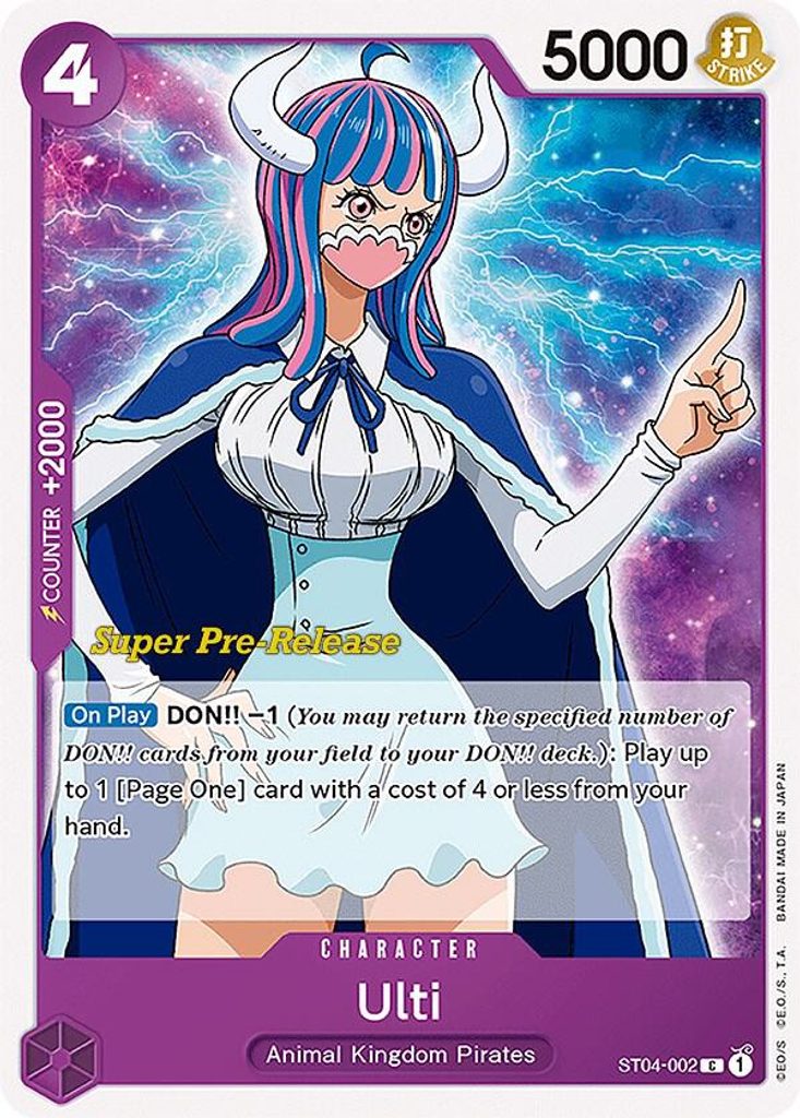 Ulti ST04-002, the C printing from ST-04 of the One Piece Card Game