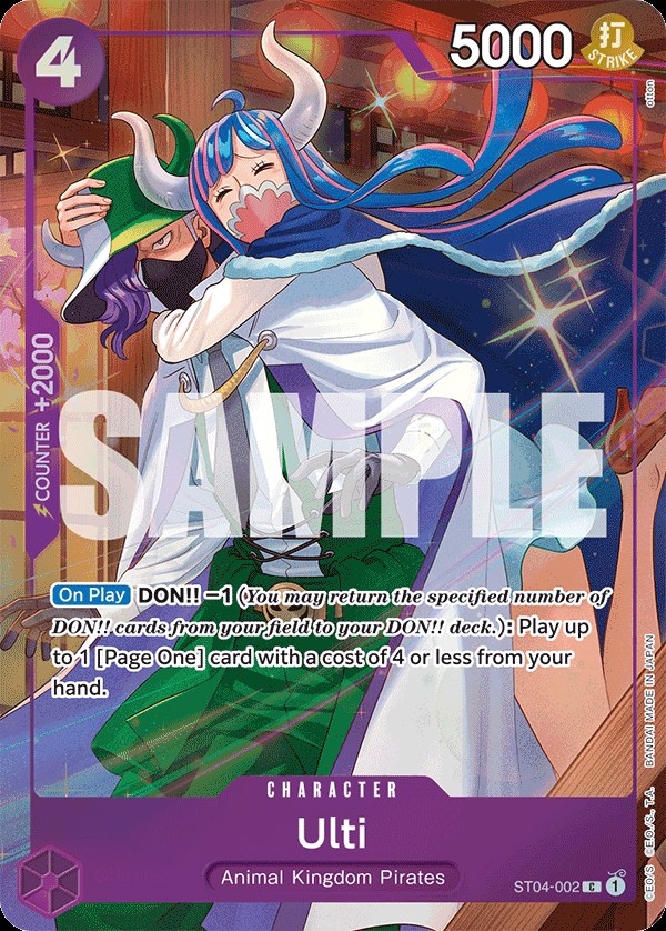 Ulti ST04-002, the C printing from ST-04 of the One Piece Card Game