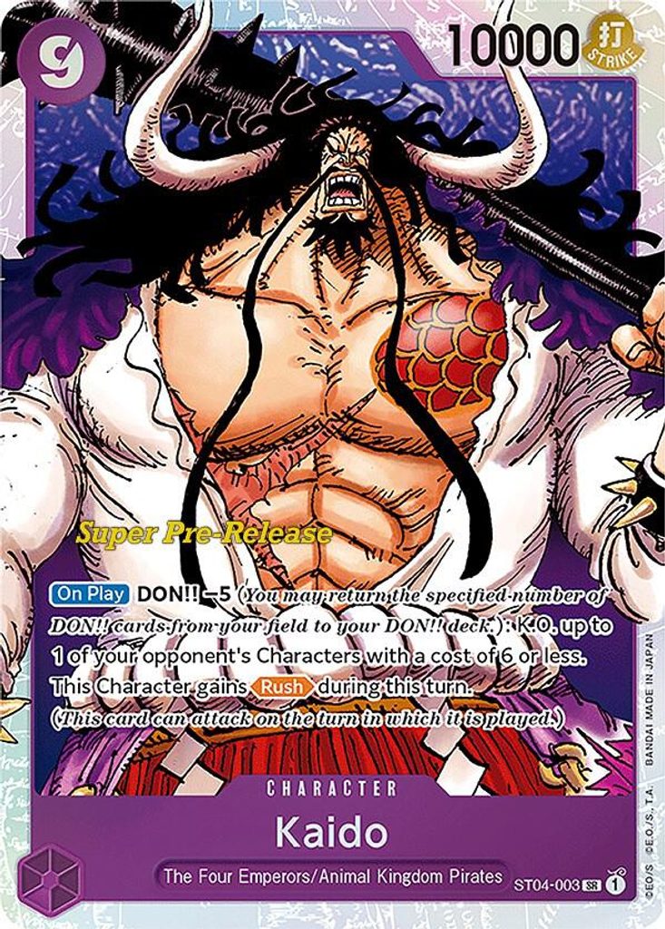 Kaido ST04-003, the SR printing from ST-04 of the One Piece Card Game