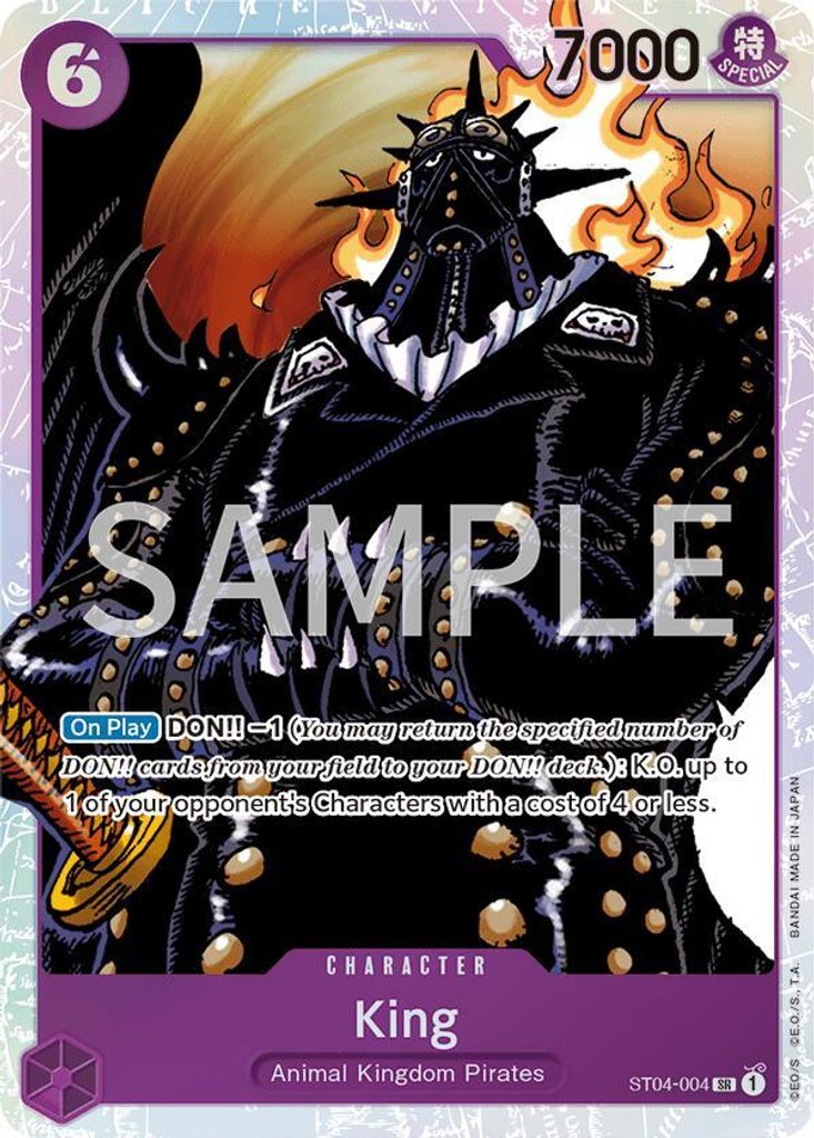 King ST04-004, the SR printing from ST-04 of the One Piece Card Game