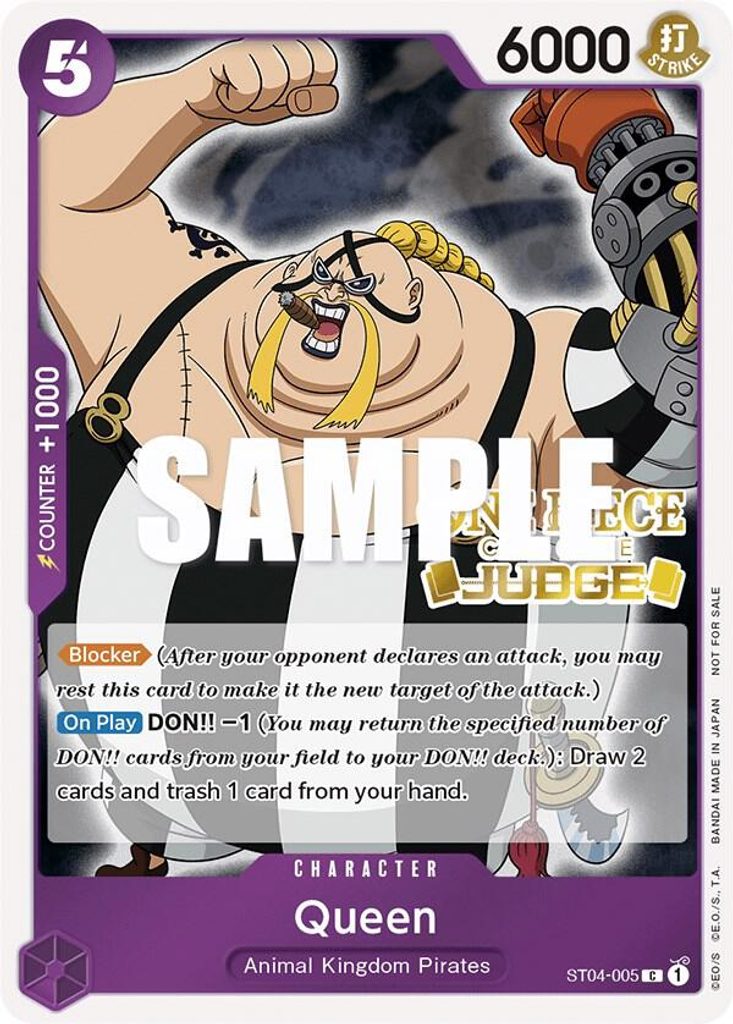 Queen ST04-005, the C printing from ST-04 of the One Piece Card Game