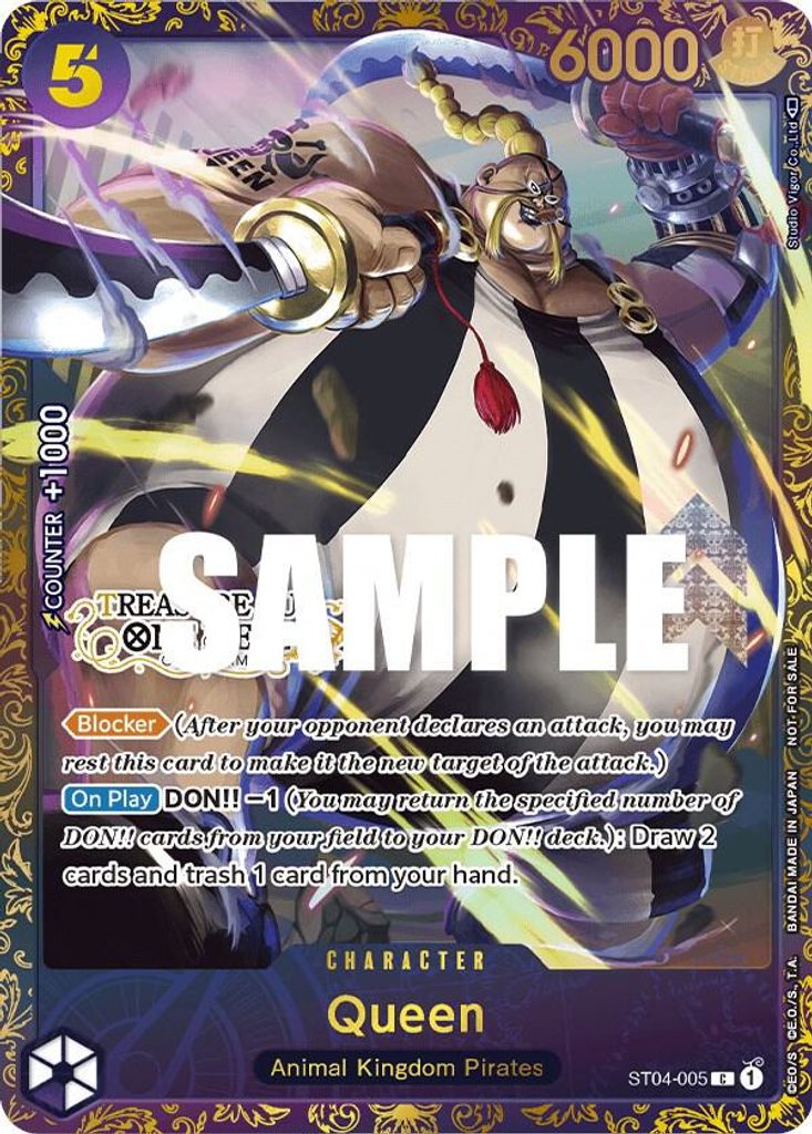 Queen ST04-005, the C printing from ST-04 of the One Piece Card Game