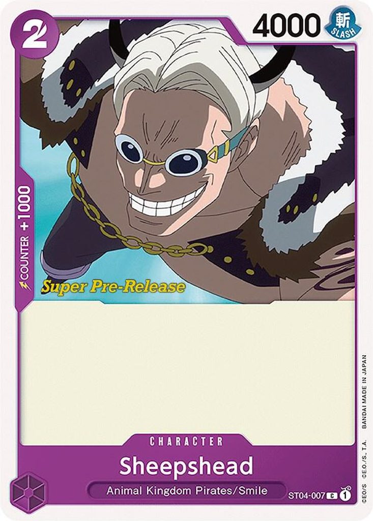 Sheepshead ST04-007, the C printing from ST-04 of the One Piece Card Game
