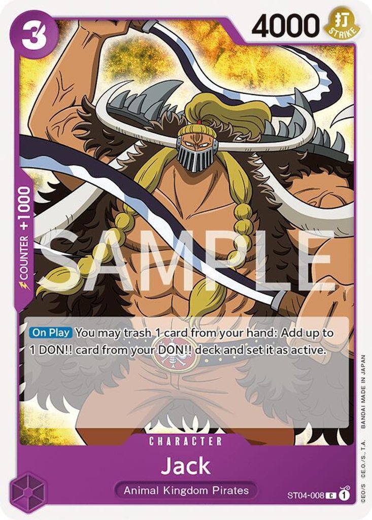 Jack ST04-008, the C printing from ST-04 of the One Piece Card Game
