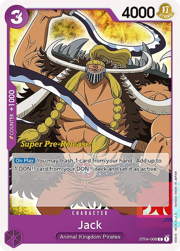 Jack ST04-008, the C printing from ST-04 of the One Piece Card Game