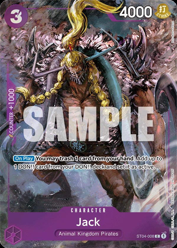 Jack ST04-008, the C printing from ST-04 of the One Piece Card Game