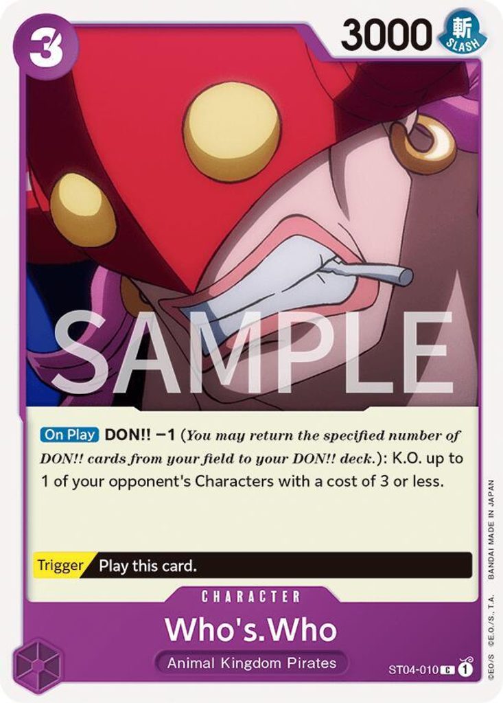 Who's.Who ST04-010, the C printing from ST-04 of the One Piece Card Game