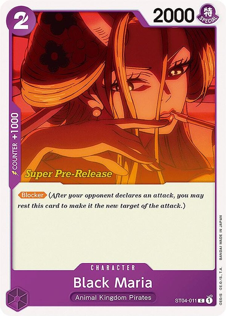 Black Maria ST04-011, the C printing from ST-04 of the One Piece Card Game