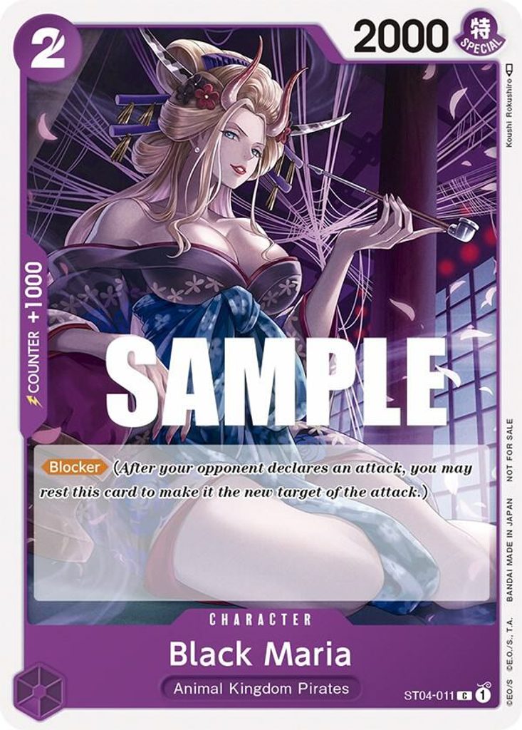 Black Maria ST04-011, the C printing from ST-04 of the One Piece Card Game