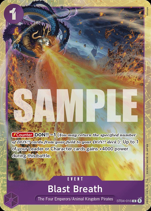 Blast Breath ST04-016, the C printing from ST-04 of the One Piece Card Game