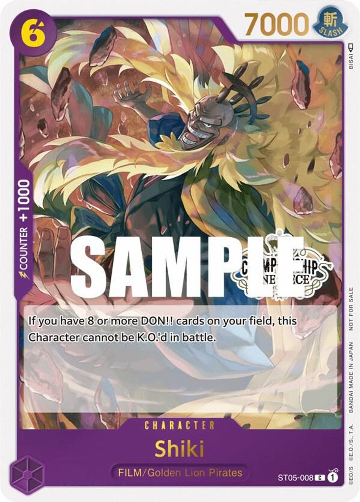 Shiki ST05-008, the C printing from ST-05 of the One Piece Card Game