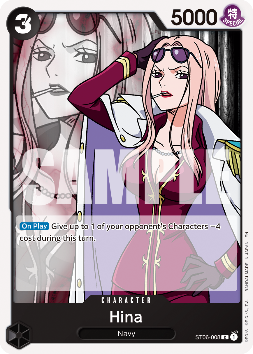 Hina ST06-008, the C printing from ST-06 of the One Piece Card Game