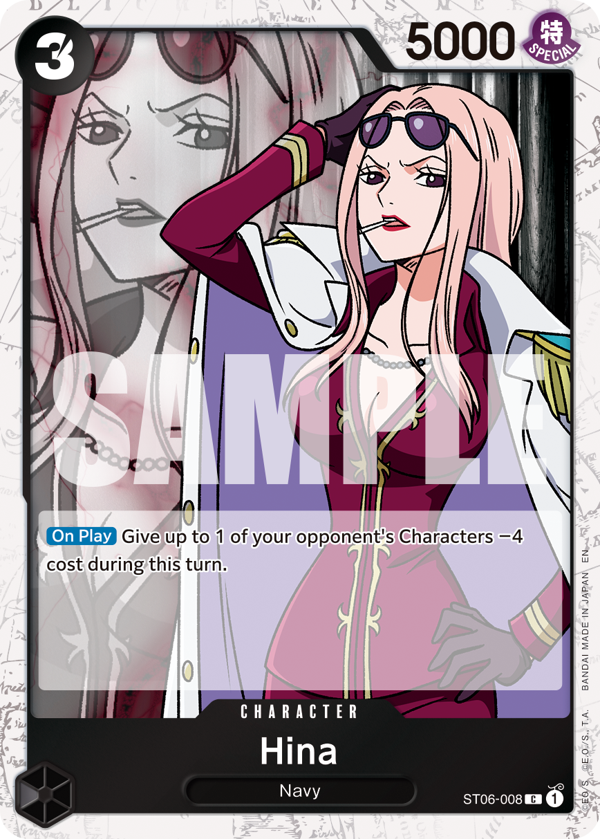 Hina ST06-008, the C printing from ST-06 of the One Piece Card Game