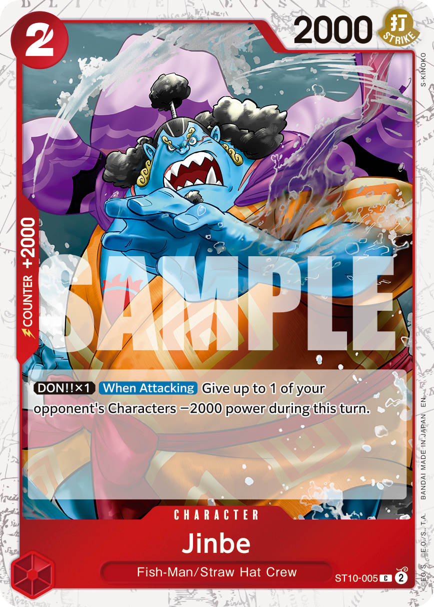 Jinbe - ST10-005 ST10-005, the C printing from ST-10 of the One Piece Card Game
