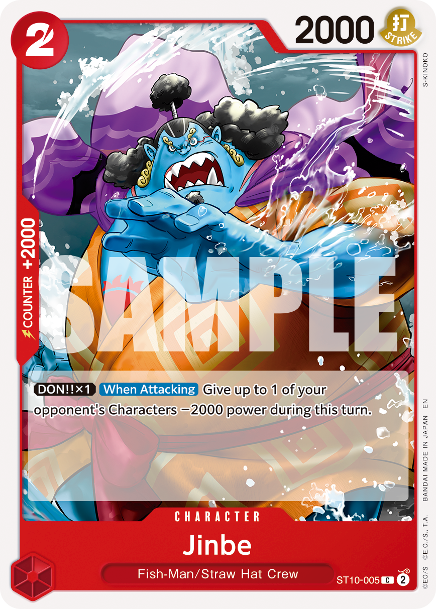 Jinbe - ST10-005 ST10-005, the C printing from ST-10 of the One Piece Card Game