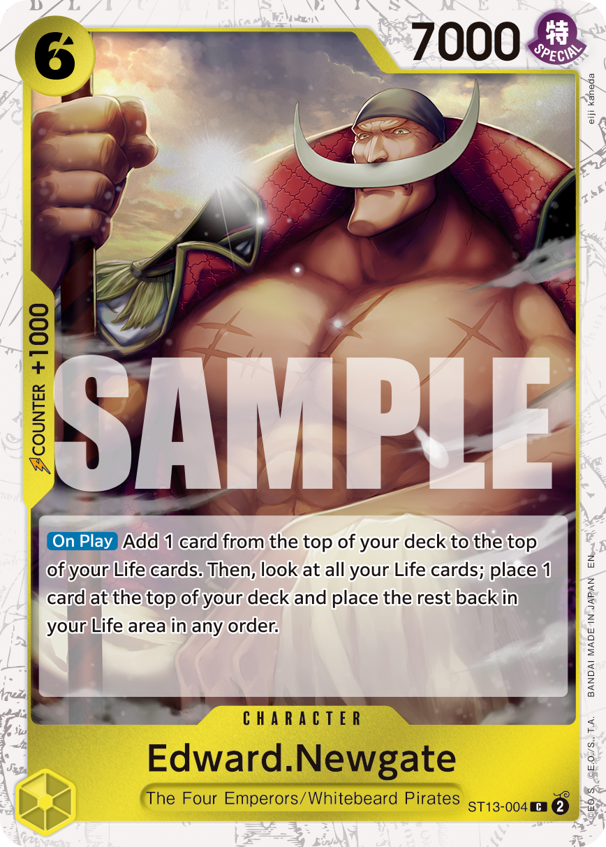 Edward.Newgate - ST13-004 ST13-004, the C printing from ST-13 of the One Piece Card Game