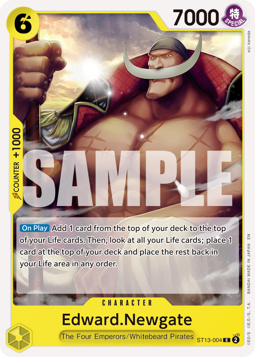 Edward.Newgate - ST13-004 ST13-004, the C printing from ST-13 of the One Piece Card Game
