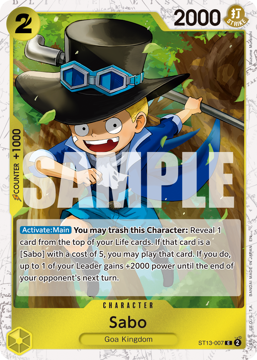 Sabo - ST13-007 ST13-007, the C printing from ST-13 of the One Piece Card Game