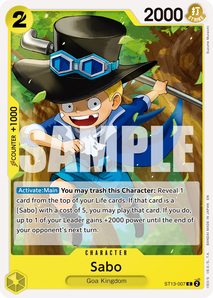 Sabo - ST13-007 ST13-007, the C printing from ST-13 of the One Piece Card Game