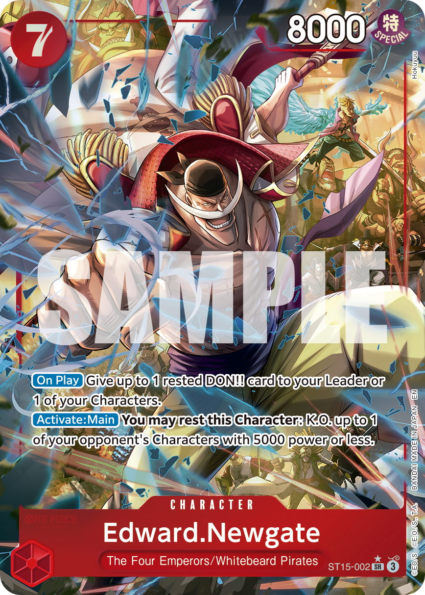 Edward.Newgate - ST15-002 ST15-002, the SR printing from ST-15 of the One Piece Card Game