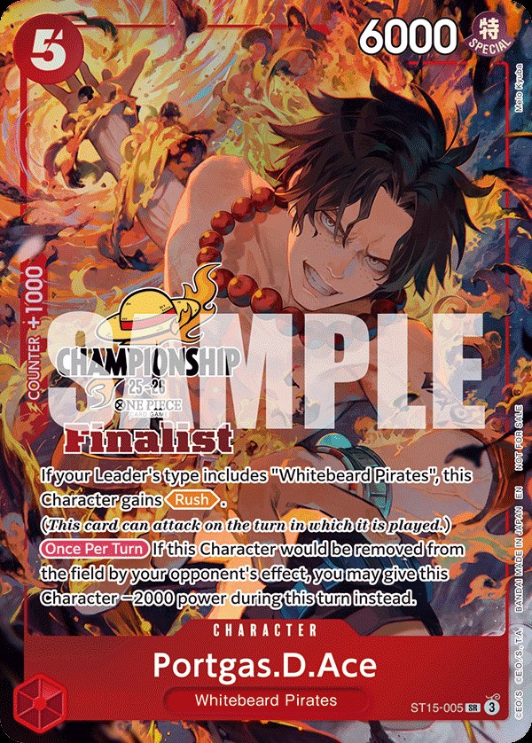 Portgas.D.Ace ST15-005, the SR printing from ST-15 of the One Piece Card Game