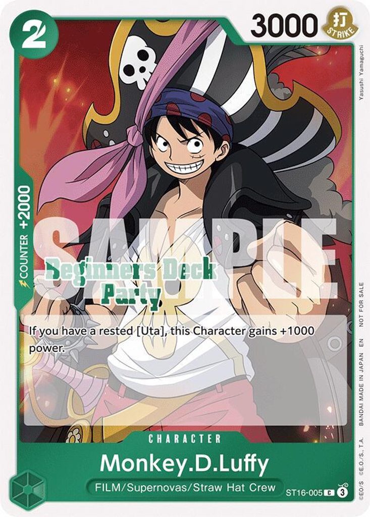 Monkey.D.Luffy ST16-005, the C printing from ST-16 of the One Piece Card Game
