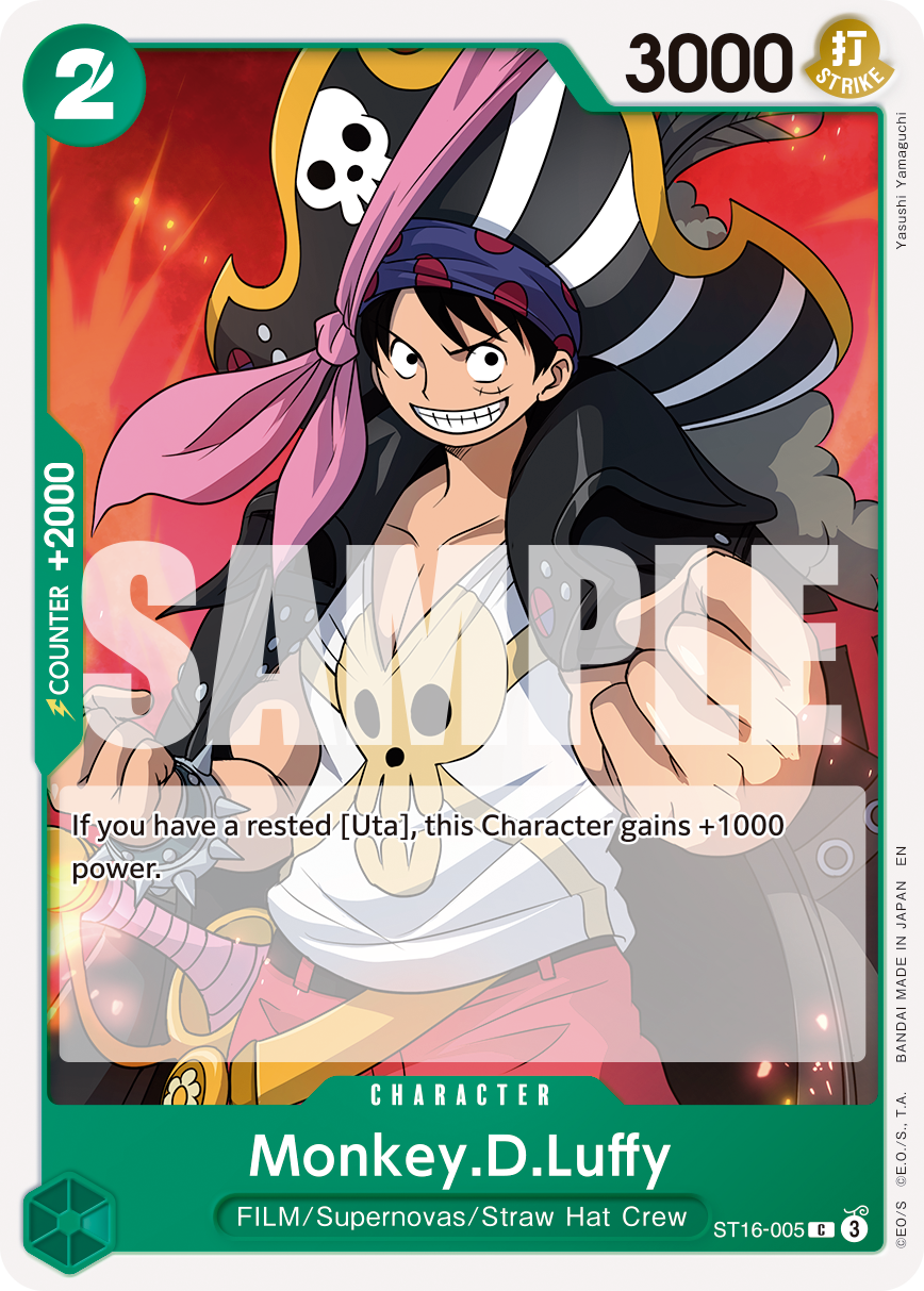 Monkey D. Luffy ST16-005, the C printing from ST-16 of the One Piece Card Game