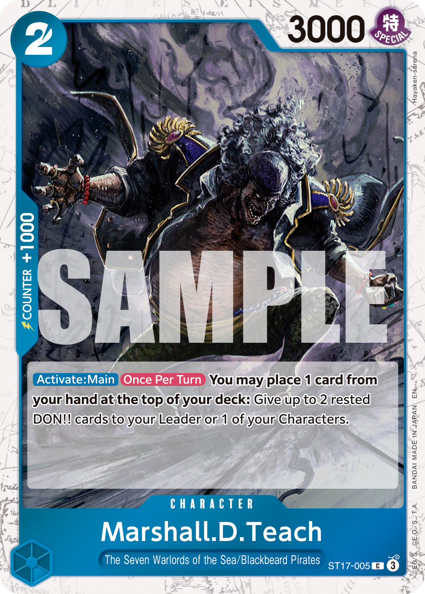 Marshall.D.Teach - ST17-005 ST17-005, the C printing from ST-17 of the One Piece Card Game