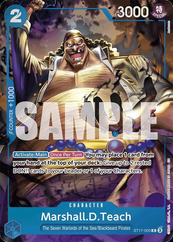 Marshall.D.Teach ST17-005, the C printing from ST-17 of the One Piece Card Game